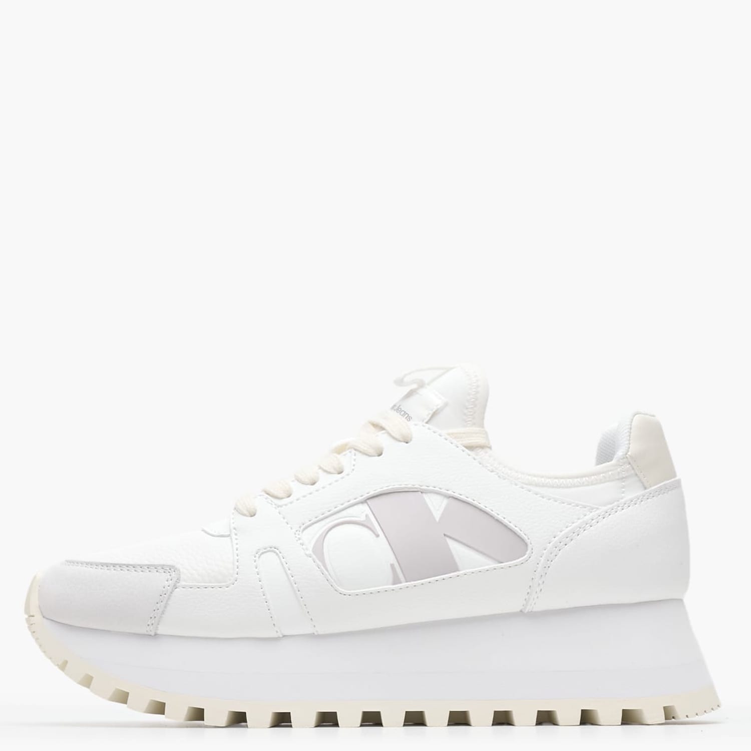 Γυναικεία Παπούτσια Casual Runner.Nbs Άσπρο Δέρμα Calvin Klein