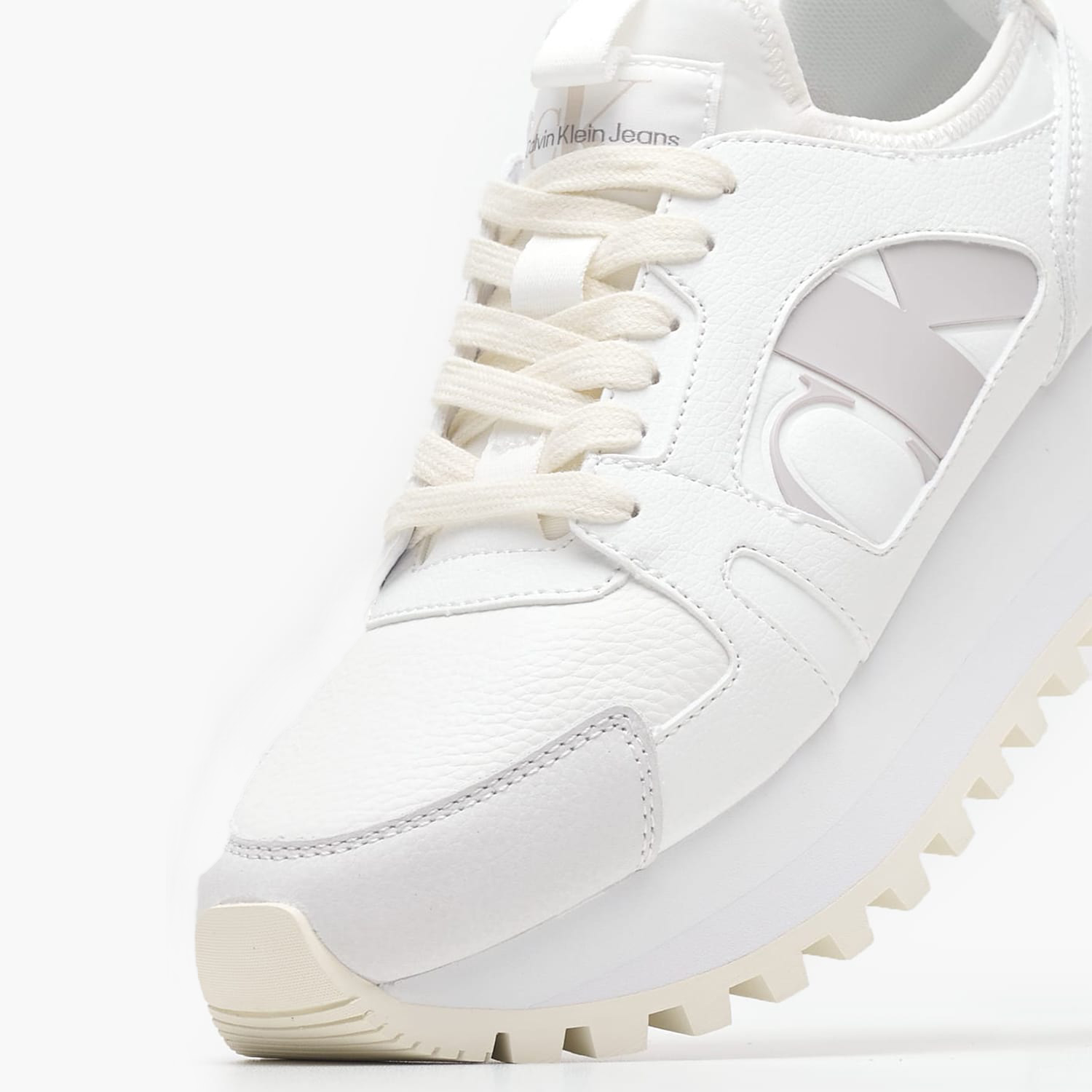 Γυναικεία Παπούτσια Casual Runner.Nbs Άσπρο Δέρμα Calvin Klein