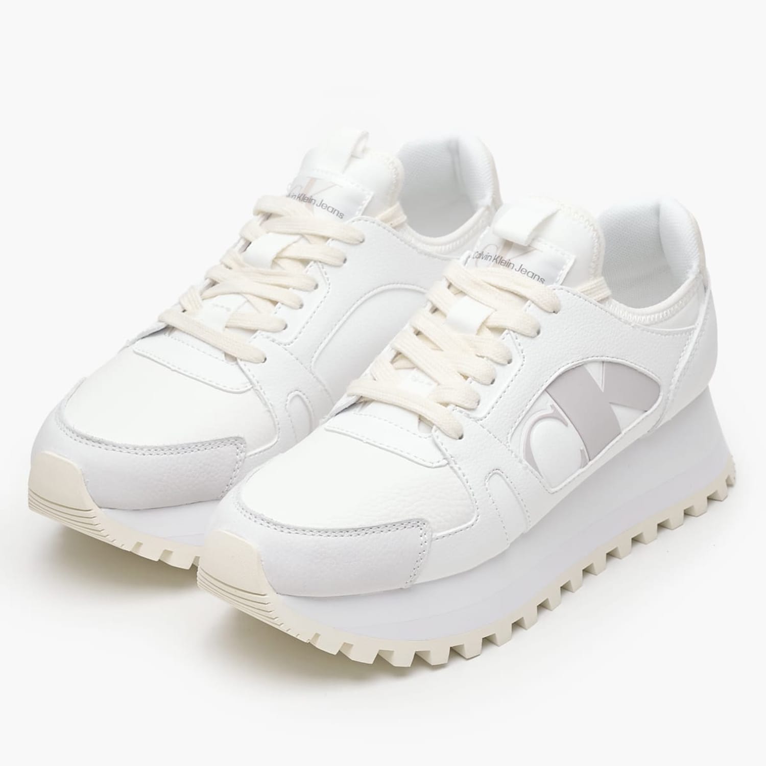 Γυναικεία Παπούτσια Casual Runner.Nbs Άσπρο Δέρμα Calvin Klein Γυναικεία Παπούτσια Casual Runner.Nbs Άσπρο Δέρμα Calvin Klein