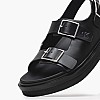 Γυναικείες Πλατφόρμες Χαμηλές Sandal.Buckle Μαύρο Δέρμα Calvin Klein Γυναικείες Πλατφόρμες Χαμηλές Sandal.Buckle Μαύρο Δέρμα Calvin Klein