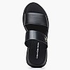 Women Platforms Low Sandal.Slide Black Leather Calvin Klein Women Platforms Low Sandal.Slide Black Leather Calvin Klein