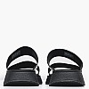 Women Platforms Low Sandal.Slide Black Leather Calvin Klein Women Platforms Low Sandal.Slide Black Leather Calvin Klein