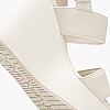 Women Platforms High Sandal.Webbing Beige Fabric Calvin Klein Women Platforms High Sandal.Webbing Beige Fabric Calvin Klein