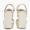 Women Platforms High Sandal.Webbing Beige Fabric Calvin Klein Women Platforms High Sandal.Webbing Beige Fabric Calvin Klein
