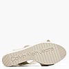 Women Platforms High Sandal.Webbing Beige Fabric Calvin Klein Women Platforms High Sandal.Webbing Beige Fabric Calvin Klein