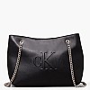 Γυναικείες Τσάντες Sculpted.Chain Μαύρο ECOleather Calvin Klein Γυναικείες Τσάντες Sculpted.Chain Μαύρο ECOleather Calvin Klein