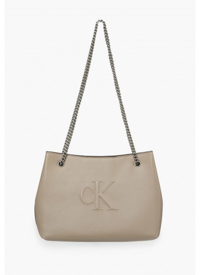Γυναικείες Τσάντες Sculpted.Chain Μπεζ ECOleather Calvin Klein