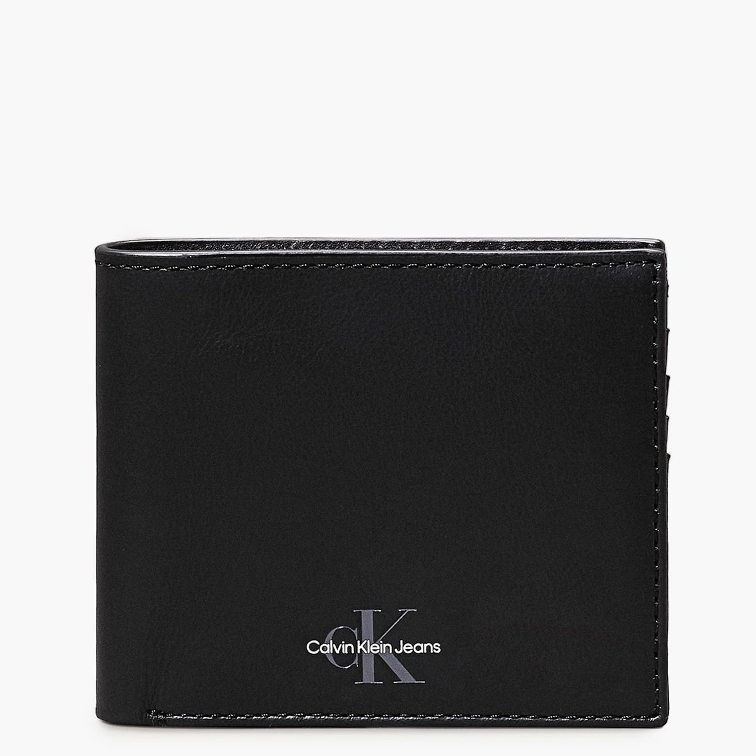 Ανδρικά Πορτοφόλια Sft.Bifold Μαύρο Δέρμα Calvin Klein