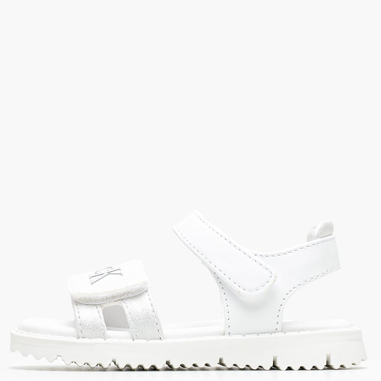 Παιδικές Σαγιονάρες & Πέδιλα Silver.Sand Άσπρο ECOleather Calvin Klein