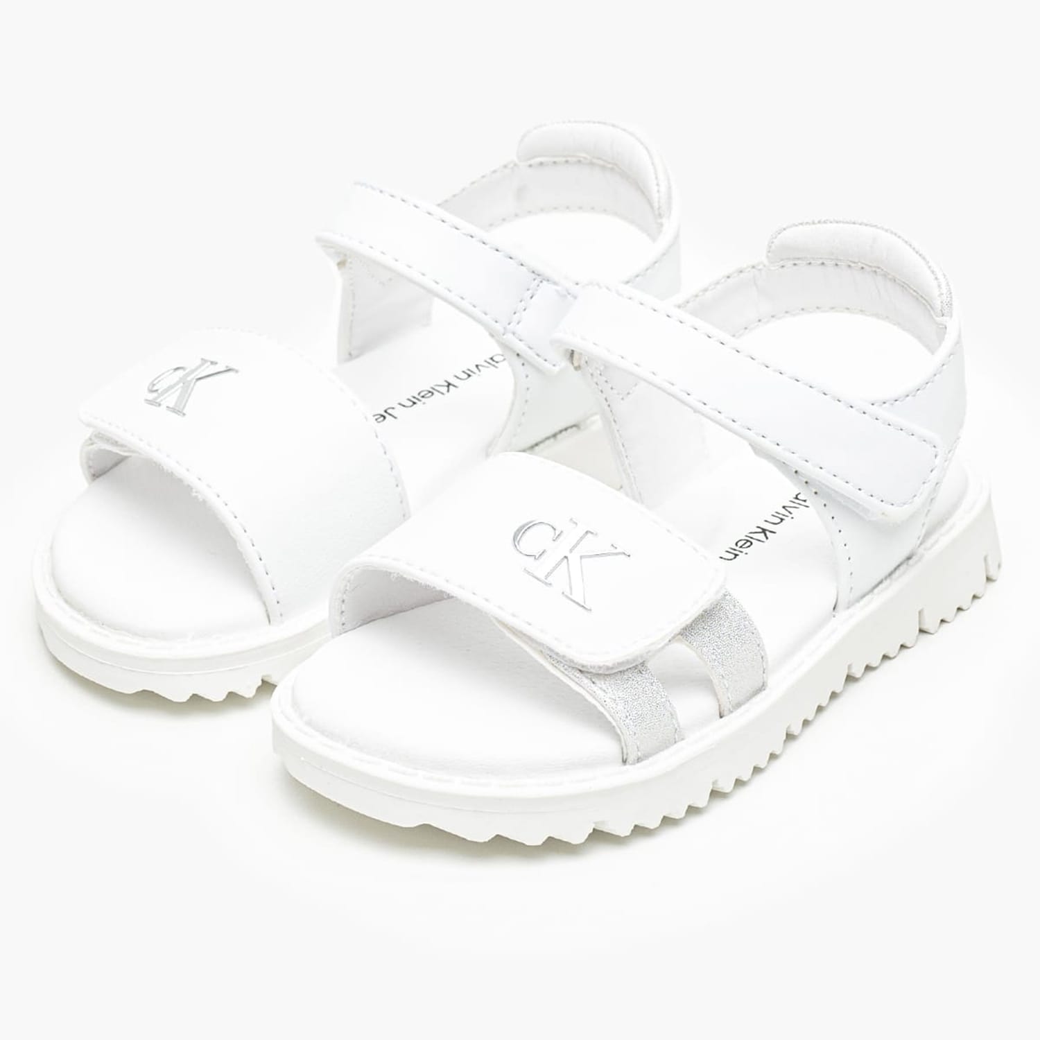 Kids Flip Flops & Sandals Silver.Sand White ECOleather Calvin Klein Kids Flip Flops & Sandals Silver.Sand White ECOleather Calvin Klein