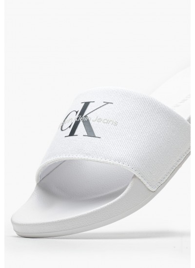 Γυναικείες Σαγιονάρες & Πέδιλα Comfy.Slide Μπεζ Ύφασμα Tommy Hilfiger
