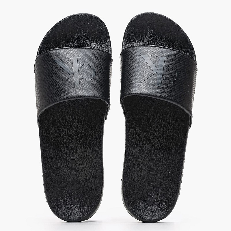 Men Flip Flops & Sandals Slide.Print Black Fabric Calvin Klein