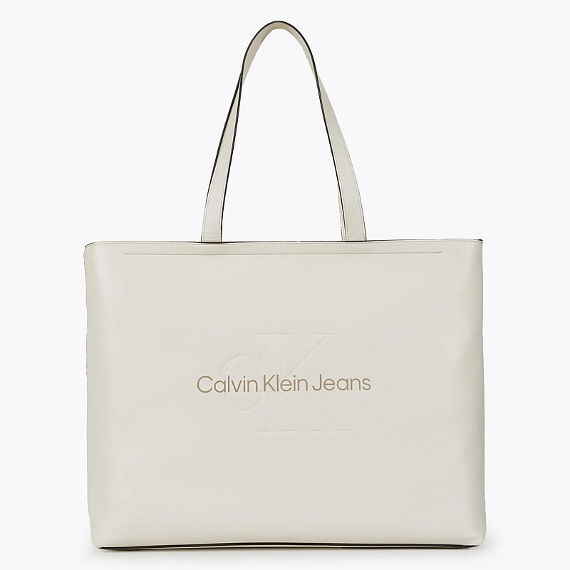 Γυναικείες Τσάντες Slim.Tote34 Μπεζ ECOleather Calvin Klein