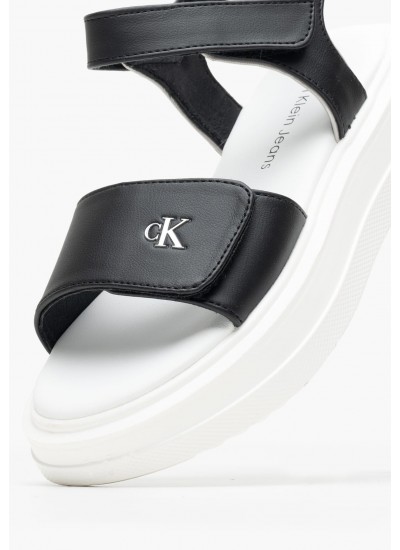 Παιδικές Σαγιονάρες & Πέδιλα Slv.Sandal Μαύρο ECOleather Calvin Klein