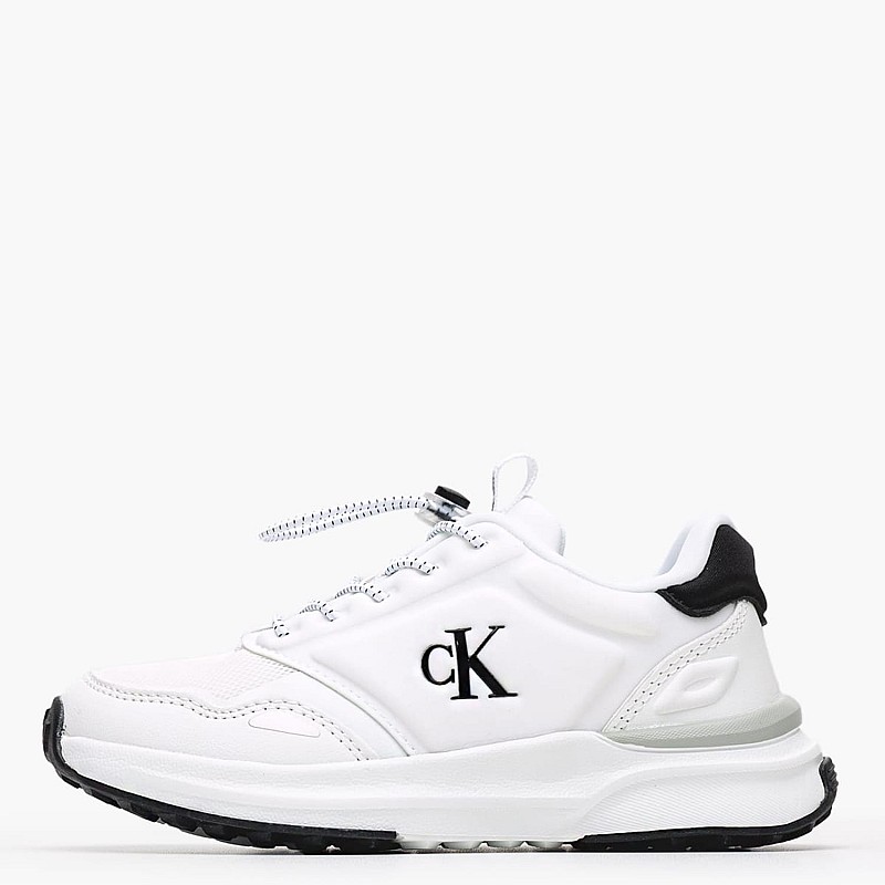 Παιδικά Παπούτσια Casual Sneaker.Up Άσπρο ECOleather-Ύφασμα Calvin Klein