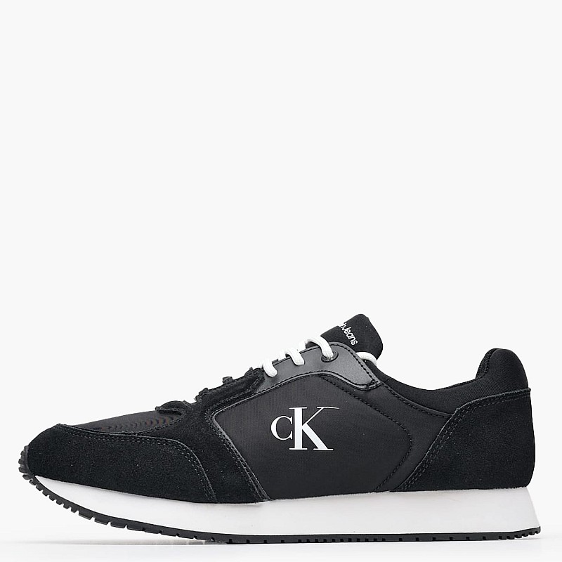 Men Casual Shoes Sock.Laceup Black Buckskin-Fabric Calvin Klein