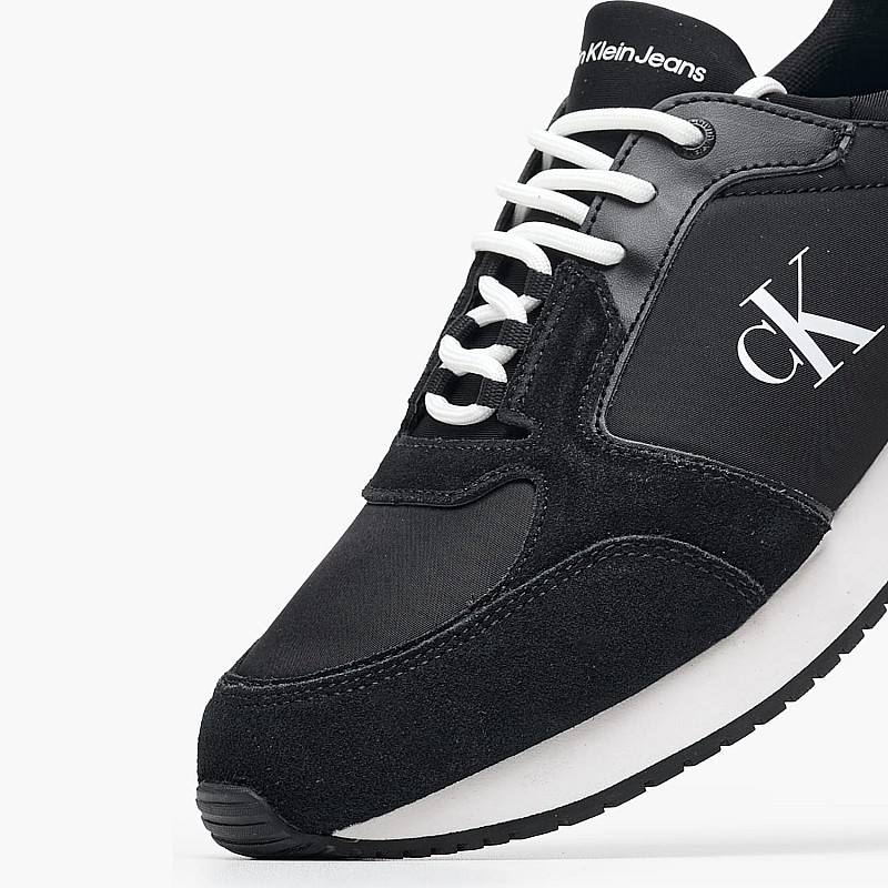 Men Casual Shoes Sock.Laceup Black Buckskin-Fabric Calvin Klein