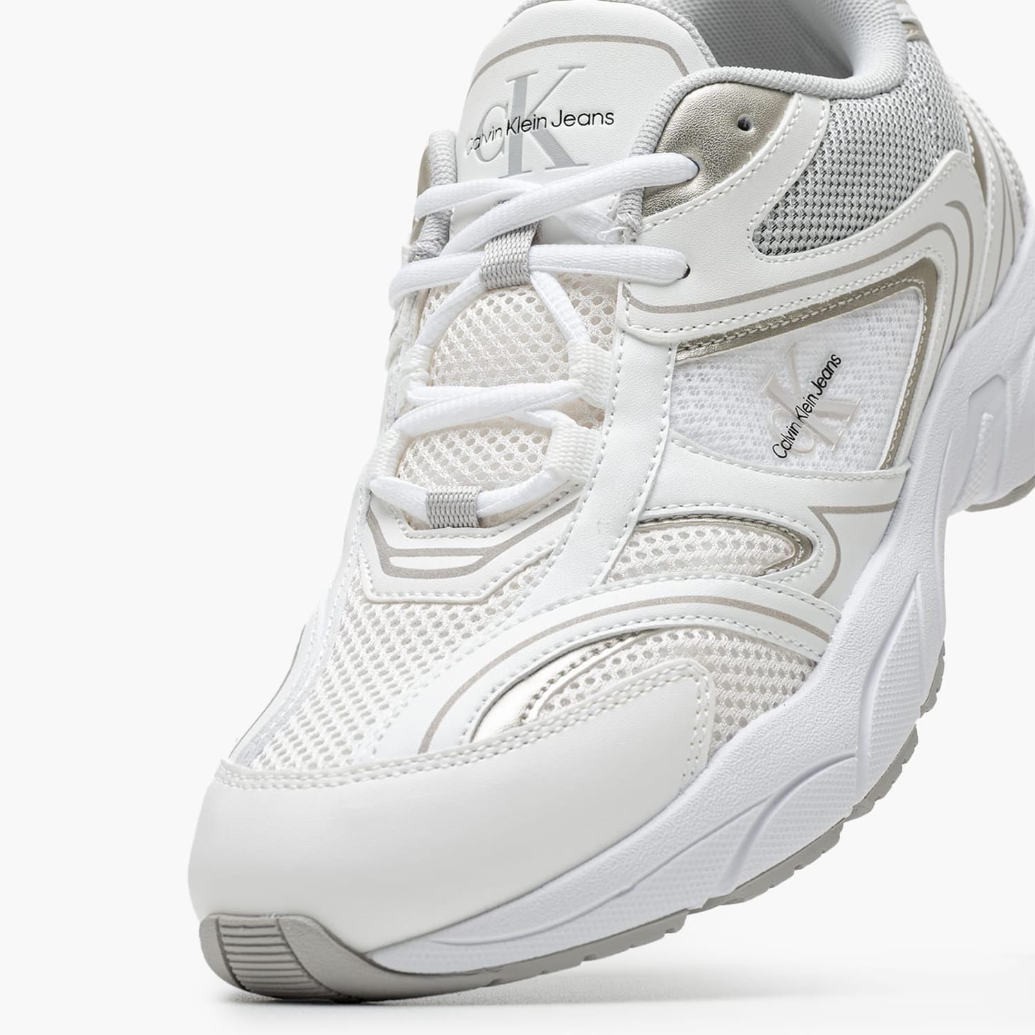 Γυναικεία Παπούτσια Casual Tennis.Mesh.W Άσπρο ECOleather-Ύφασμα Calvin Klein