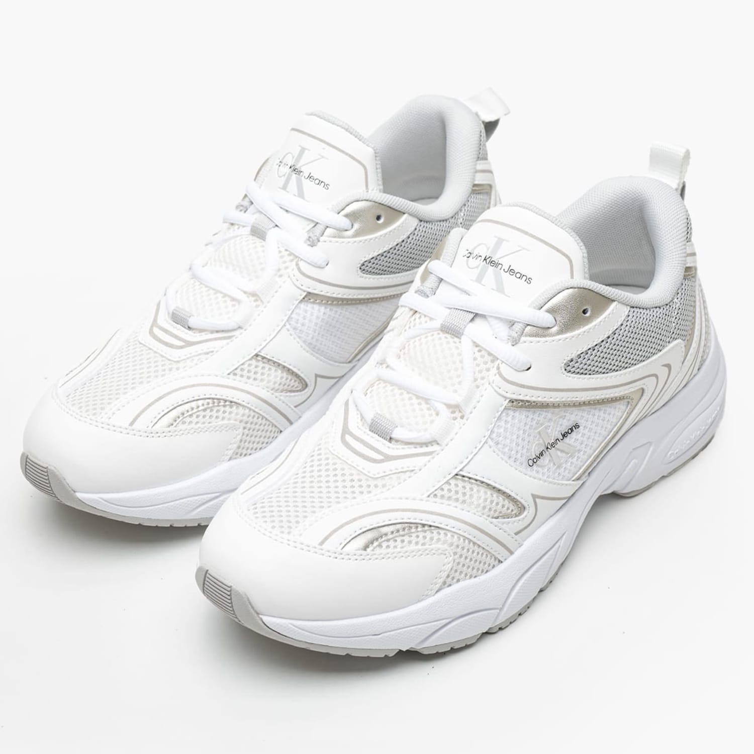 Γυναικεία Παπούτσια Casual Tennis.Mesh.W Άσπρο ECOleather-Ύφασμα Calvin Klein Γυναικεία Παπούτσια Casual Tennis.Mesh.W Άσπρο ECOleather-Ύφασμα Calvin Klein