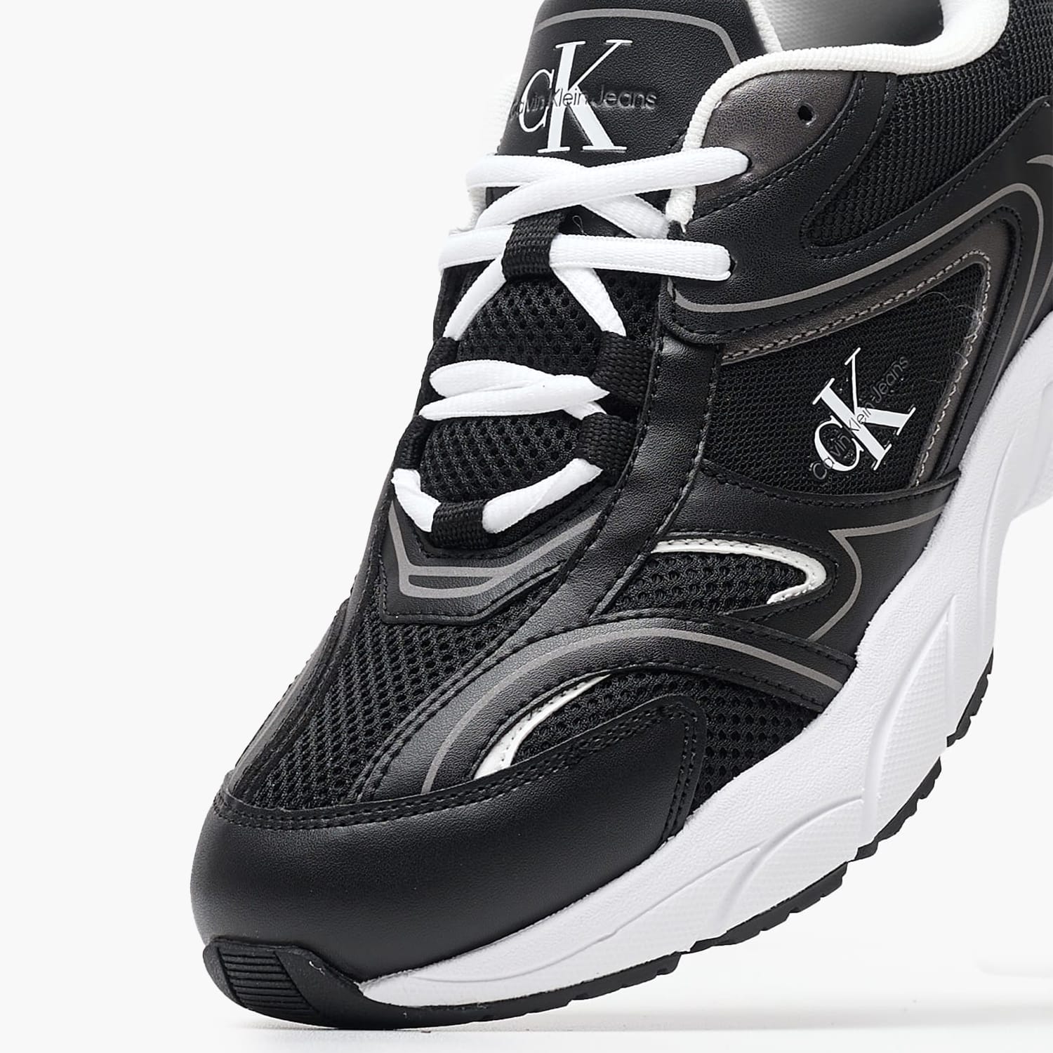 Γυναικεία Παπούτσια Casual Tennis.Mesh Μαύρο ECOleather-Ύφασμα Calvin Klein