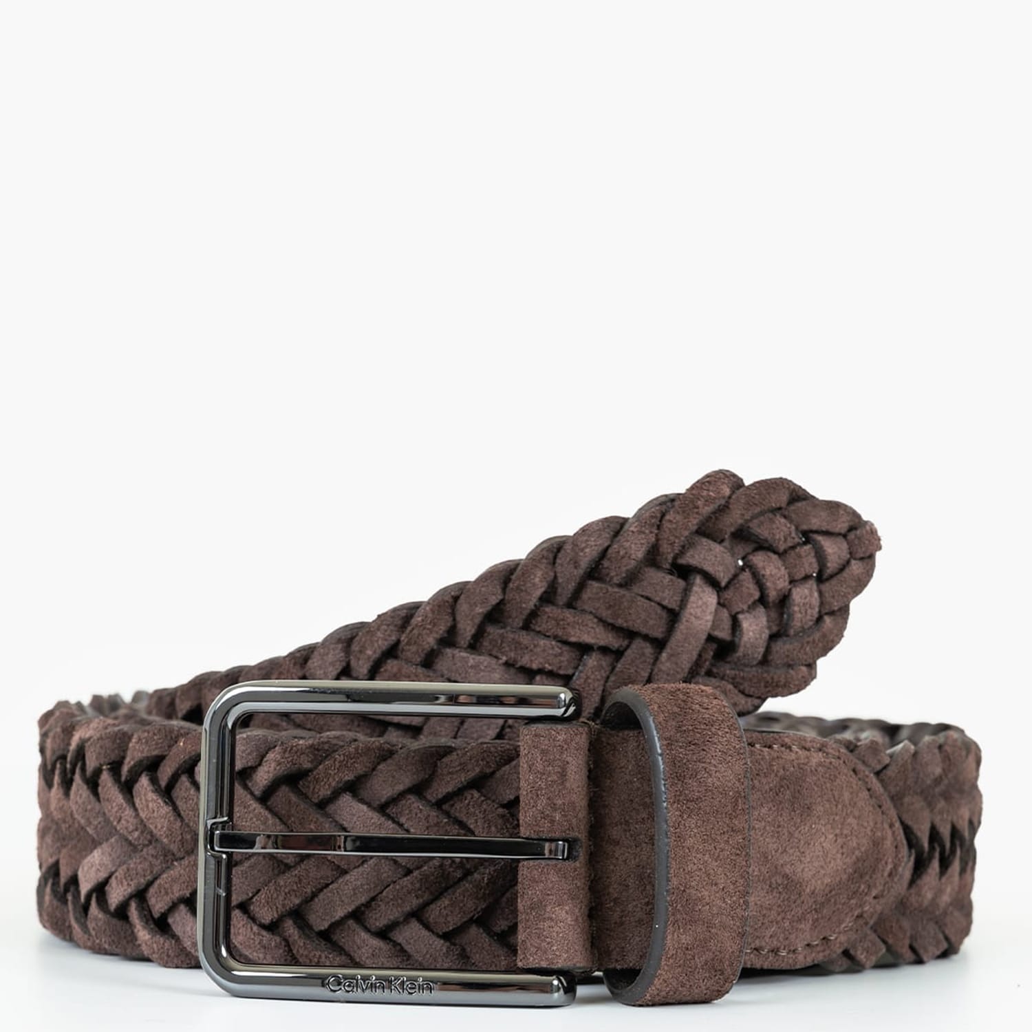 Ανδρικές Ζώνες Warmth.Braided Καφέ Δέρμα Καστόρι Calvin Klein