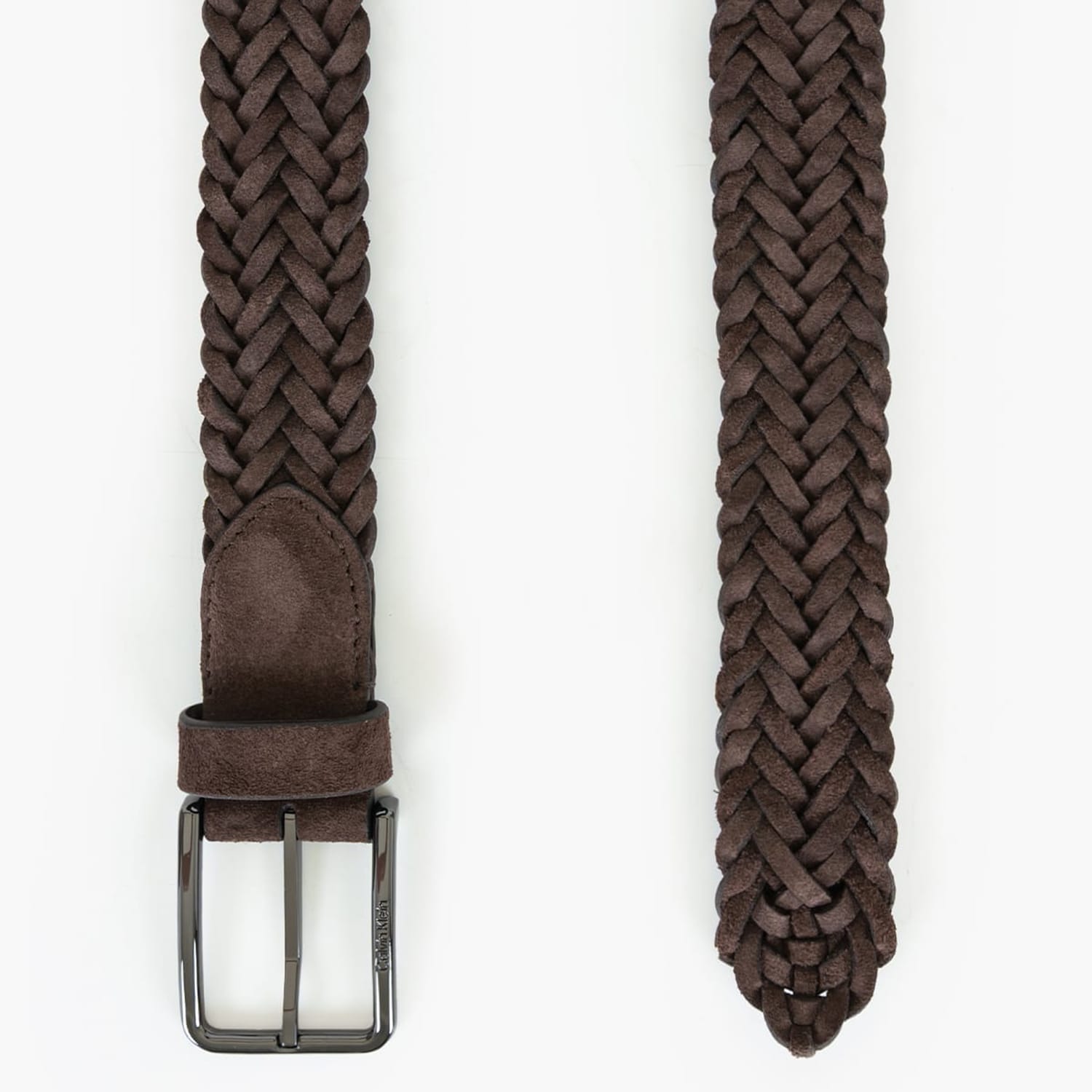 Ανδρικές Ζώνες Warmth.Braided Καφέ Δέρμα Καστόρι Calvin Klein