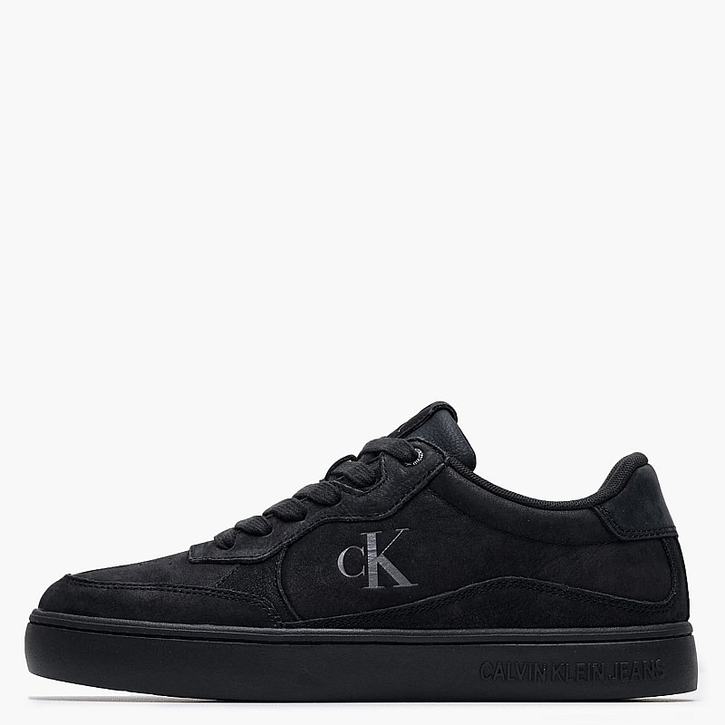 Men Casual Shoes Wave.Cupsole Black Nubuck Leather Calvin Klein