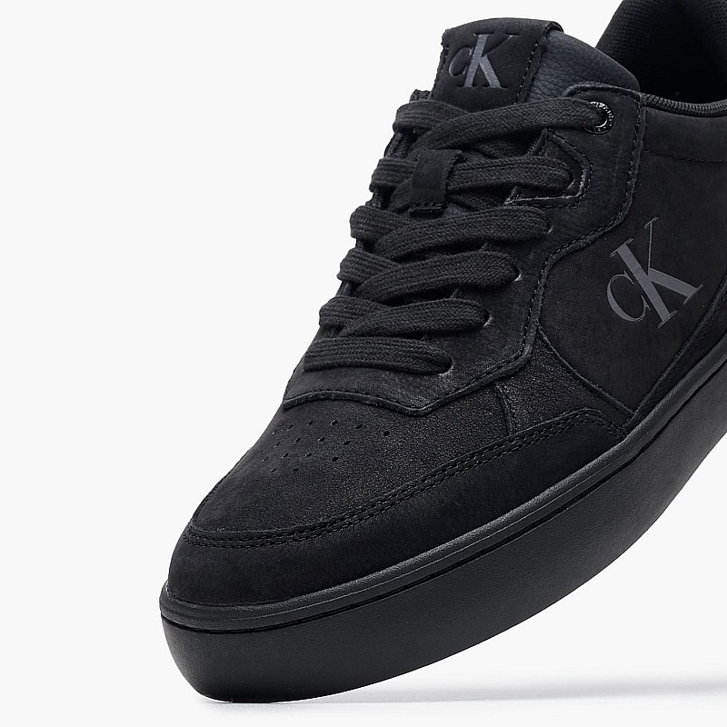 Men Casual Shoes Wave.Cupsole Black Nubuck Leather Calvin Klein