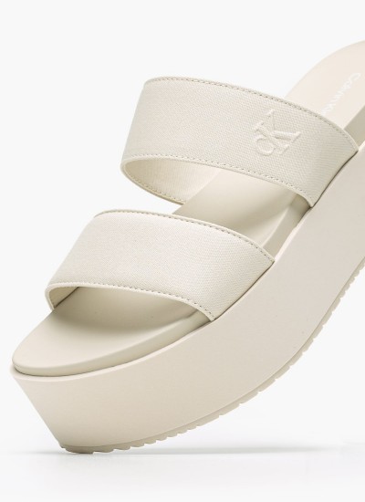 Γυναικείες Πλατφόρμες Χαμηλές 22305 Χρυσό ECOleather Tamaris