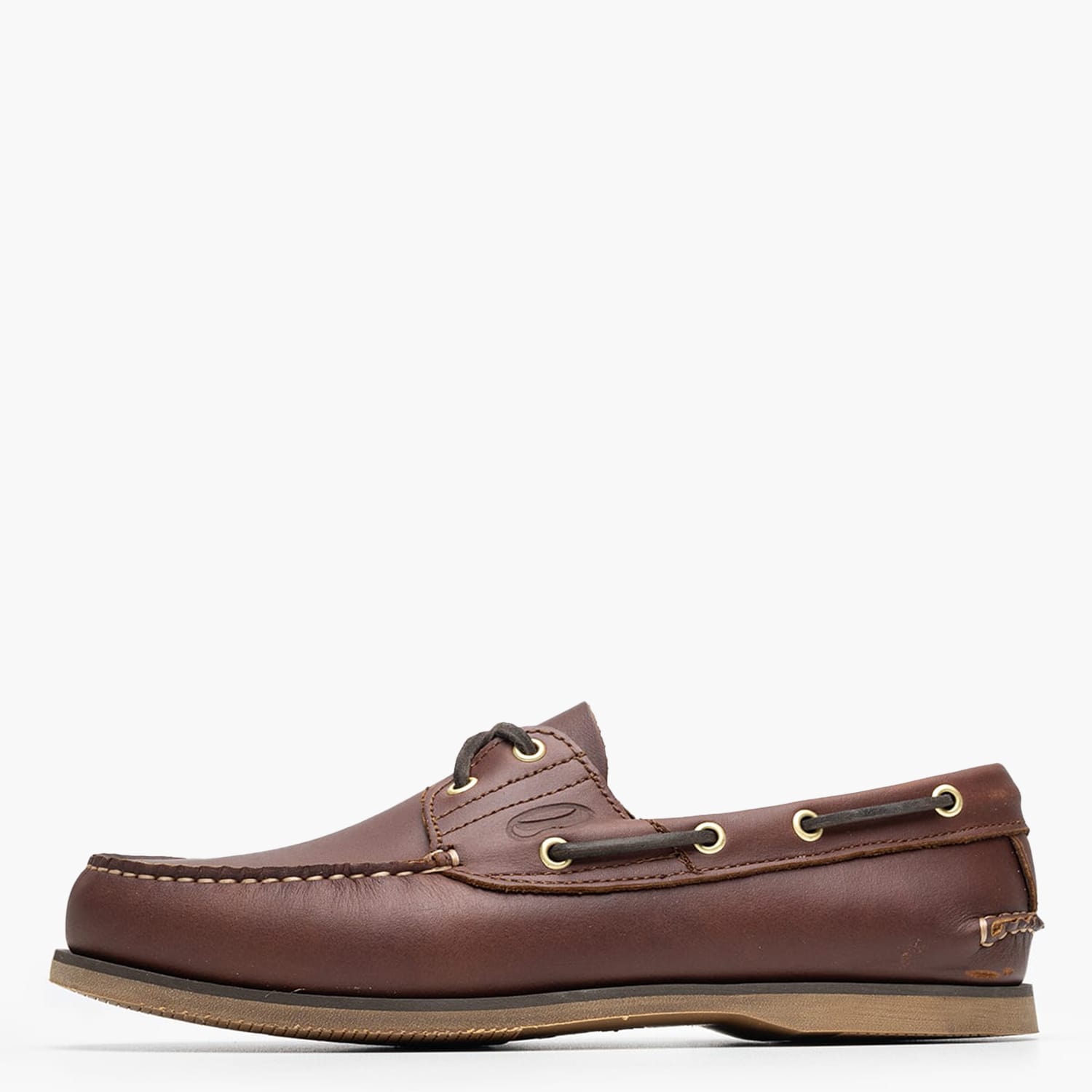Men Sailing shoes C4 Brown Leather Sea and City