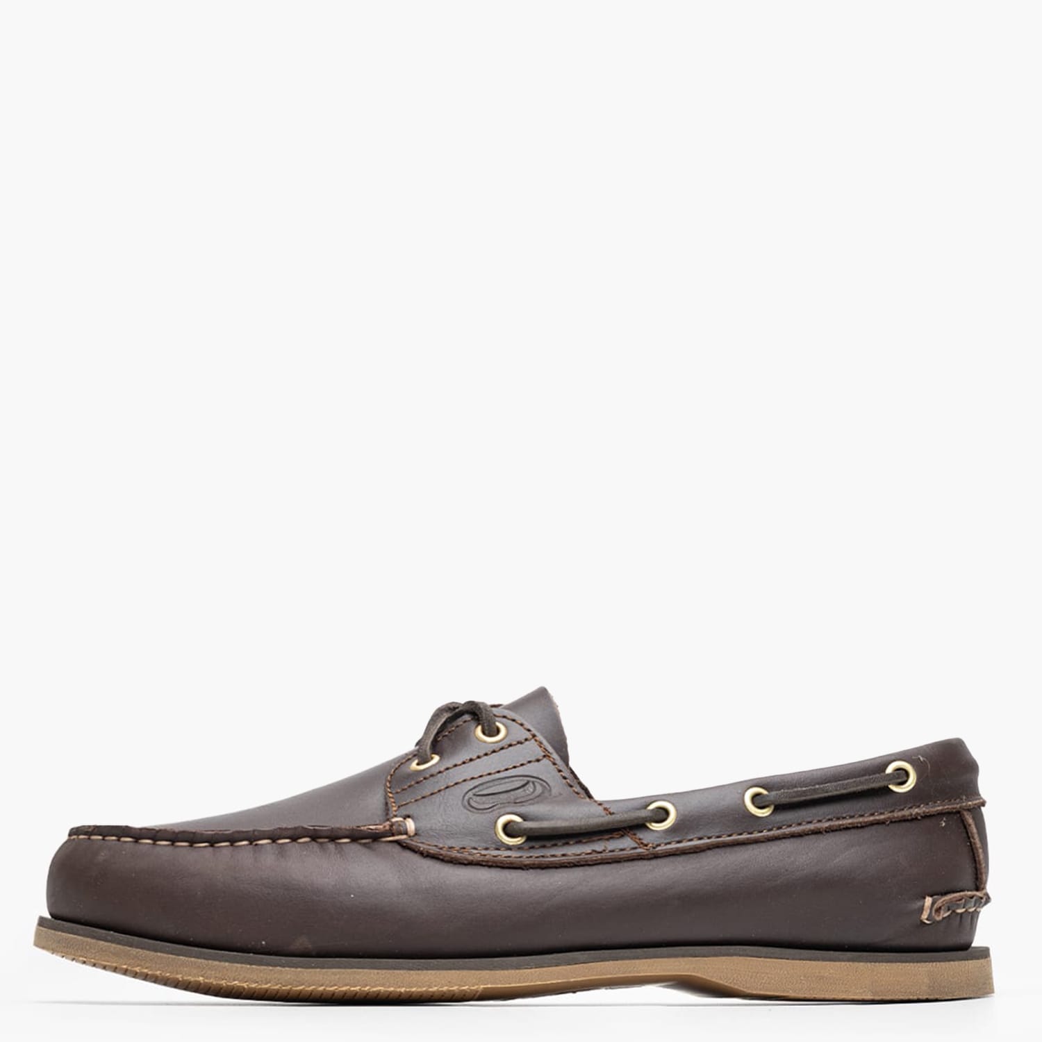 Men Sailing shoes C4 DarkBrown Leather Sea and City