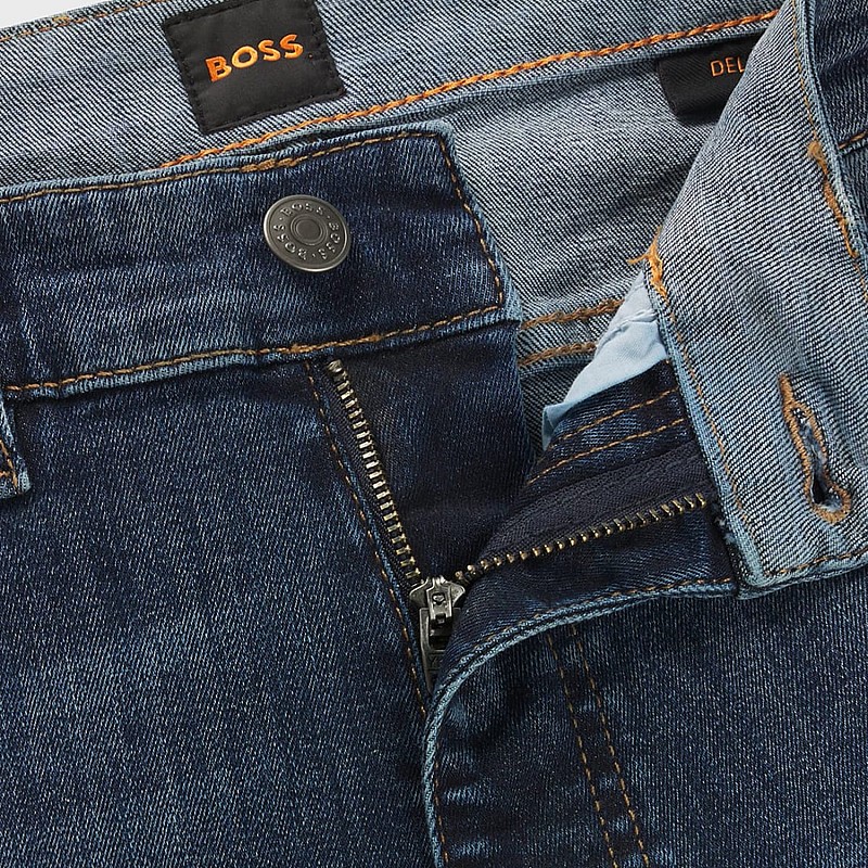 Men Pants Delaware.Bo.2 DarkBlue Cotton Boss