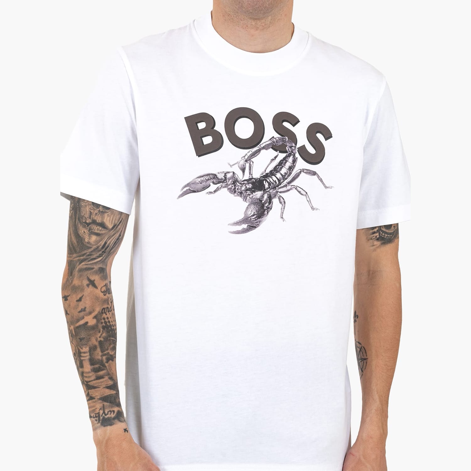 Ανδρικές Μπλούζες Te.Bossfish Άσπρο Βαμβάκι Boss