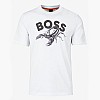 Ανδρικές Μπλούζες Te.Bossfish Άσπρο Βαμβάκι Boss Ανδρικές Μπλούζες Te.Bossfish Άσπρο Βαμβάκι Boss