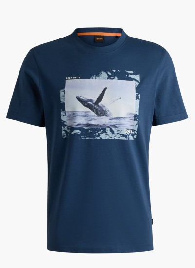 Ανδρικές Μπλούζες Ls.Crew.Top Σκούρο Μπλε Βαμβάκι Ralph Lauren
