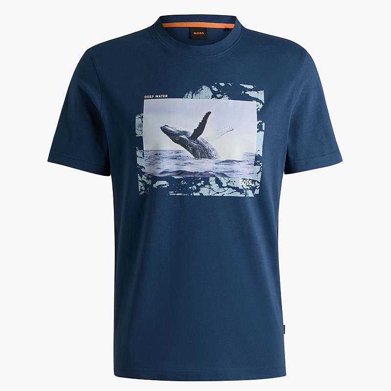 Men T-Shirts Te.Dunetrace Blue Cotton Boss