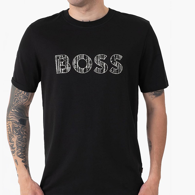 Ανδρικές Μπλούζες Te.Lgotexture Μαύρο Βαμβάκι Boss