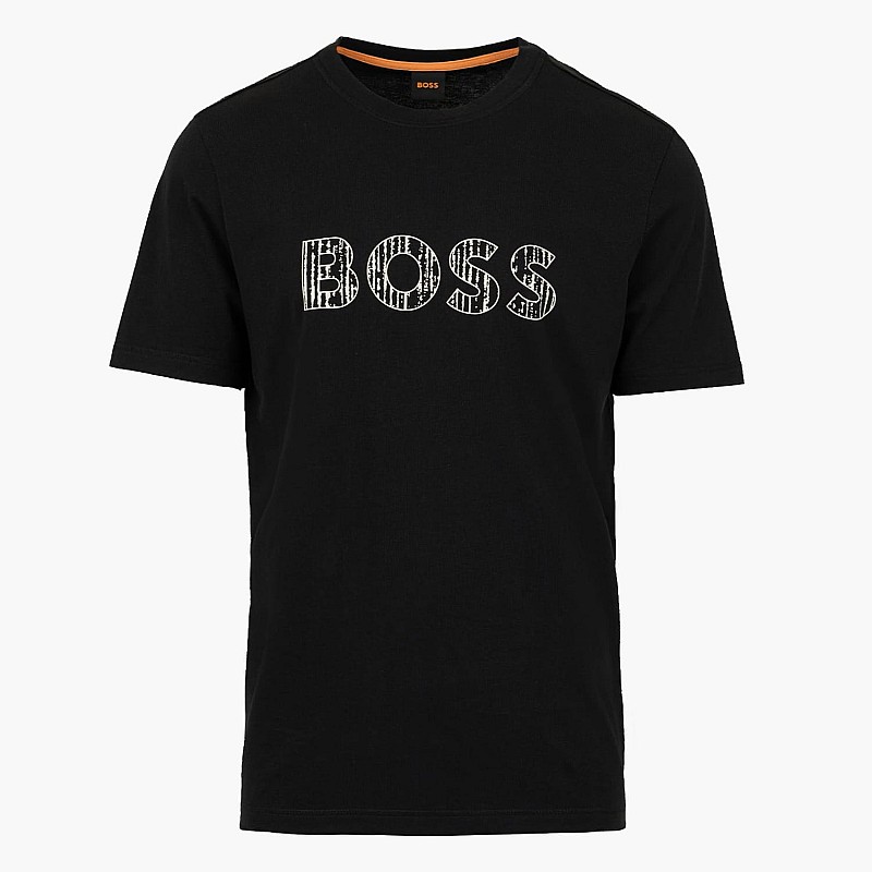 Ανδρικές Μπλούζες Te.Lgotexture Μαύρο Βαμβάκι Boss