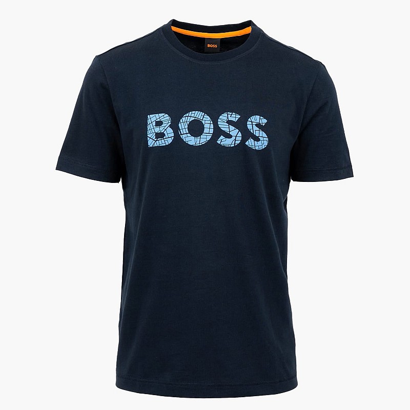 Men T-Shirts Te.Lgotexture DarkBlue Cotton Boss