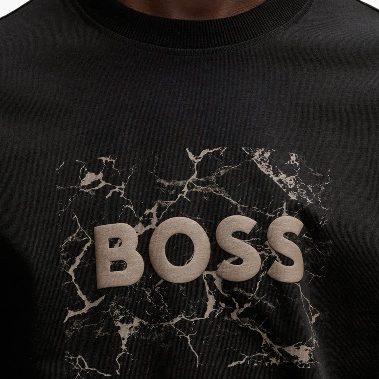Ανδρικές Μπλούζες Te.Lgspace Μαύρο Βαμβάκι Boss Ανδρικές Μπλούζες Te.Lgspace Μαύρο Βαμβάκι Boss