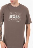 Ανδρικές Μπλούζες Te.Lgspace Μπεζ Βαμβάκι Boss