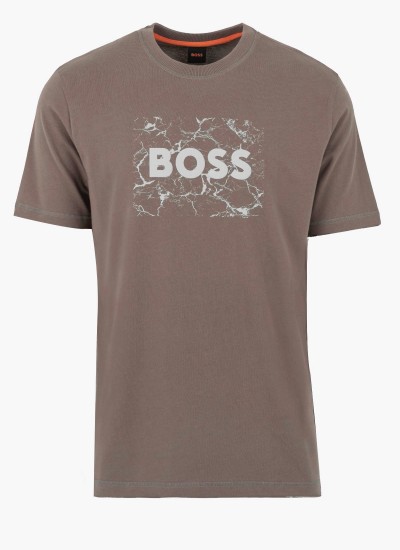Ανδρικές Μπλούζες Anion Μαύρο Βαμβάκι Boss