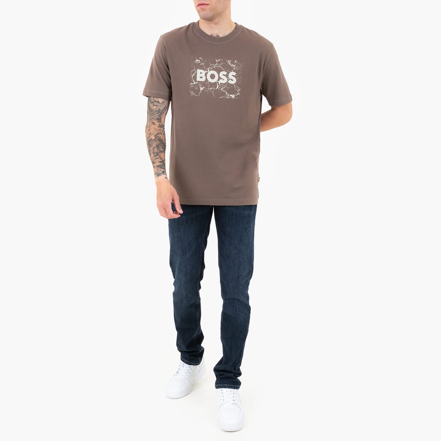 Ανδρικές Μπλούζες Te.Lgspace Μπεζ Βαμβάκι Boss Ανδρικές Μπλούζες Te.Lgspace Μπεζ Βαμβάκι Boss