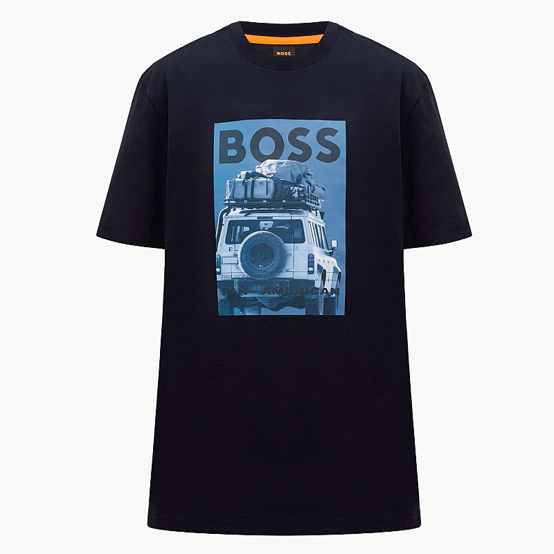 Ανδρικές Μπλούζες Te.Mextour Σκούρο Μπλε Βαμβάκι Boss
