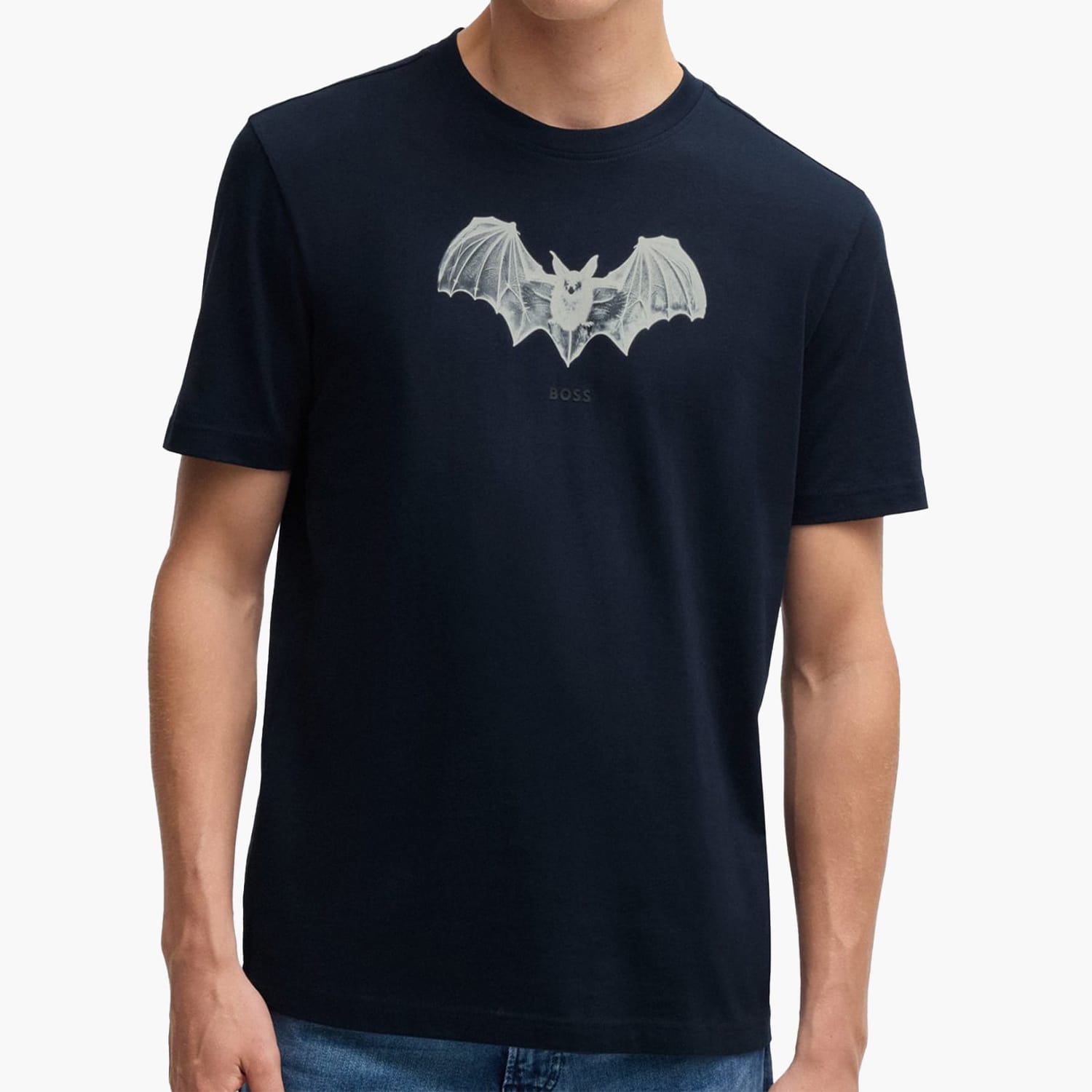 Ανδρικές Μπλούζες Te.Spiderbat Σκούρο Μπλε Βαμβάκι Boss