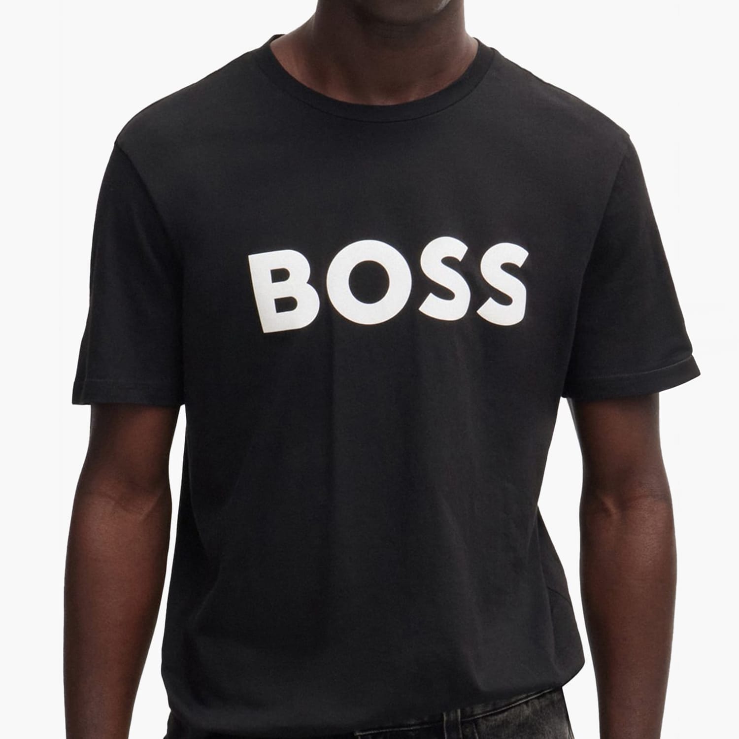 Ανδρικές Μπλούζες Thinking.1B Μαύρο Βαμβάκι Boss