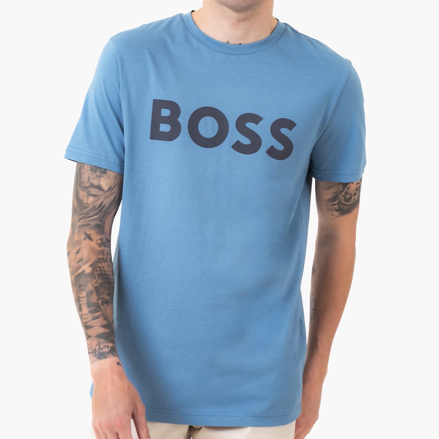 Ανδρικές Μπλούζες Thinking.1B Μπλε Βαμβάκι Boss