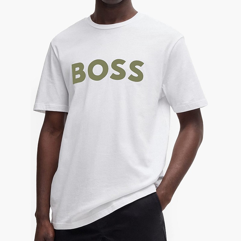 Ανδρικές Μπλούζες Thinking.1G Άσπρο Βαμβάκι Boss
