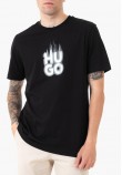 Men T-Shirts Dalaye.R Black Cotton Hugo