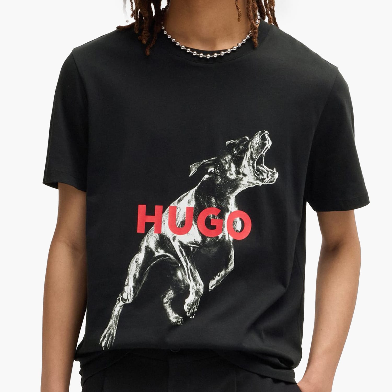 Ανδρικές Μπλούζες Deyladec.D Μαύρο Βαμβάκι Hugo